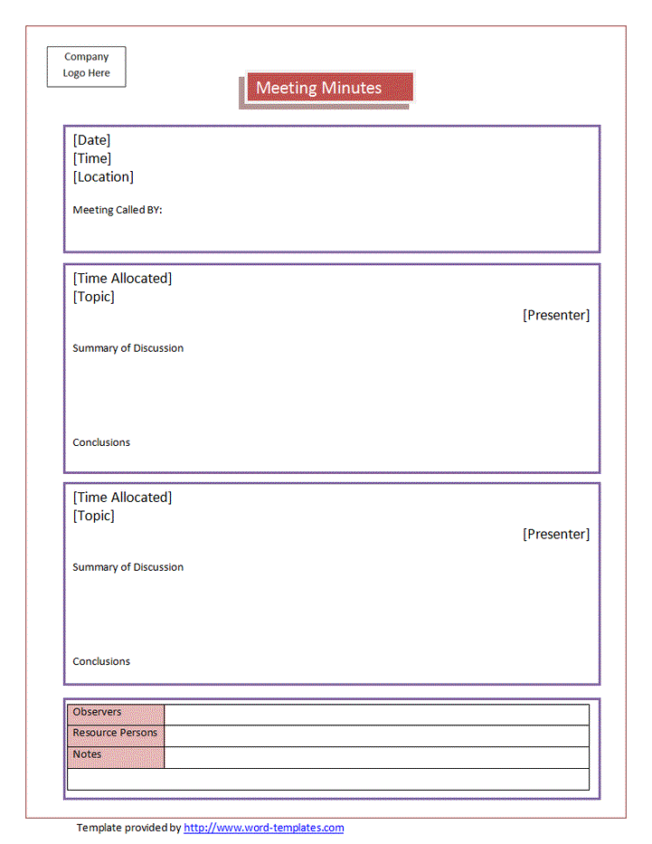wps template free download writer presentation meeting minutes template download